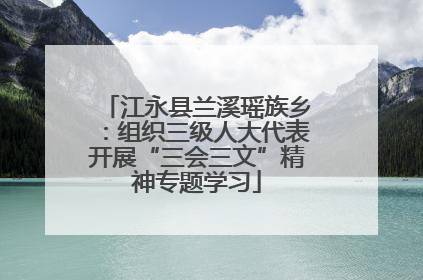 江永县兰溪瑶族乡：组织三级人大代表开展“三会三文”精神专题学习