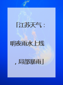 江苏天气：明夜雨水上线，局部暴雨