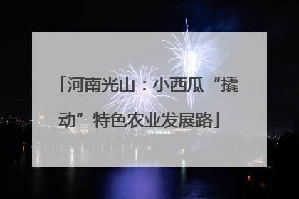河南光山：小西瓜“撬动”特色农业发展路