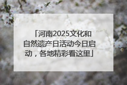 河南2025文化和自然遗产日活动今日启动，各地精彩看这里