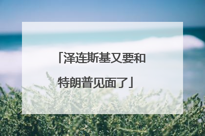 泽连斯基又要和特朗普见面了