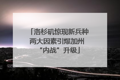 洛杉矶惊现新兵种 两大因素引爆加州“内战”升级