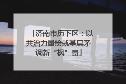 济南市历下区：以共治力量绘就基层矛调新“枫”景