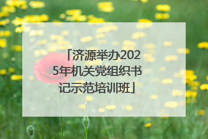 济源举办2025年机关党组织书记示范培训班