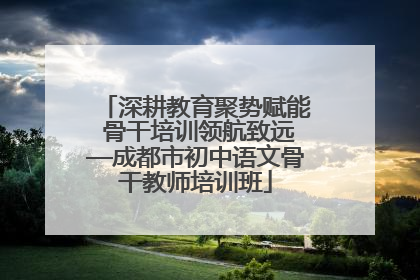 深耕教育聚势赋能 骨干培训领航致远—成都市初中语文骨干教师培训班