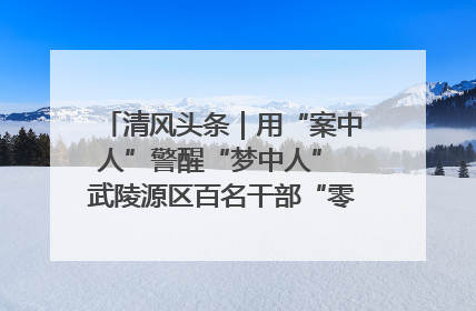 清风头条｜用“案中人”警醒“梦中人” 武陵源区百名干部“零距离”接受警示教育