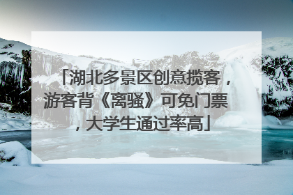 湖北多景区创意揽客，游客背《离骚》可免门票，大学生通过率高