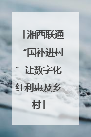 湘西联通“国补进村”让数字化红利惠及乡村