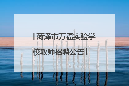 菏泽市万福实验学校教师招聘公告