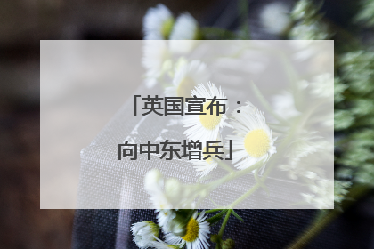 英国宣布：向中东增兵