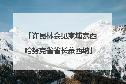 许昆林会见柬埔寨西哈努克省省长蒙西纳