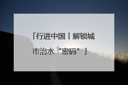 行进中国丨解锁城市治水“密码”