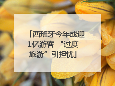 西班牙今年或迎1亿游客 “过度旅游”引担忧