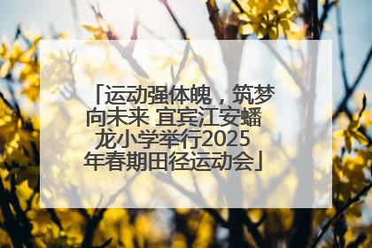 运动强体魄，筑梦向未来 宜宾江安蟠龙小学举行2025年春期田径运动会
