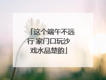 这个端午不远行 家门口玩沙戏水品楚韵