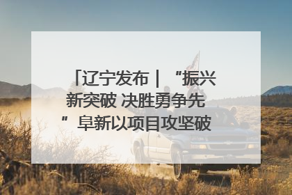 辽宁发布｜“振兴新突破 决胜勇争先”阜新以项目攻坚破解发展瓶颈 经济发展实现良好开局