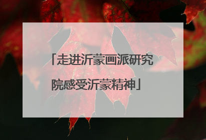 走进沂蒙画派研究院感受沂蒙精神