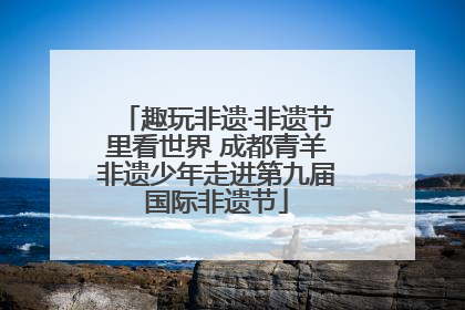 趣玩非遗·非遗节里看世界 成都青羊非遗少年走进第九届国际非遗节