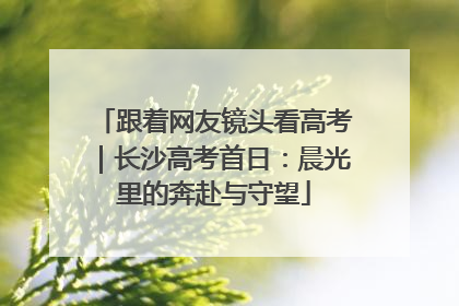 跟着网友镜头看高考｜长沙高考首日：晨光里的奔赴与守望