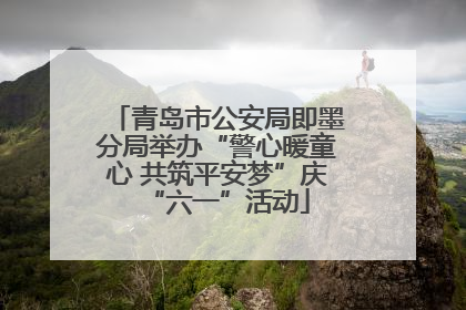 青岛市公安局即墨分局举办“警心暖童心 共筑平安梦”庆“六一”活动