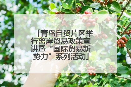 青岛自贸片区举行离岸贸易政策宣讲暨“国际贸易新势力”系列活动