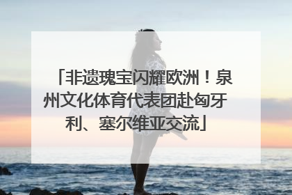非遗瑰宝闪耀欧洲！泉州文化体育代表团赴匈牙利、塞尔维亚交流