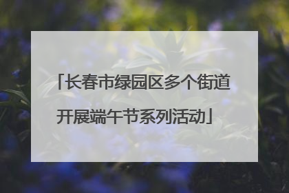 长春市绿园区多个街道开展端午节系列活动