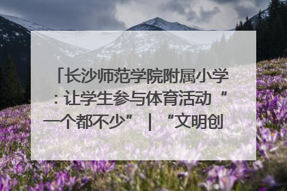 长沙师范学院附属小学：让学生参与体育活动“一个都不少”｜“文明创建耀三湘”专栏
