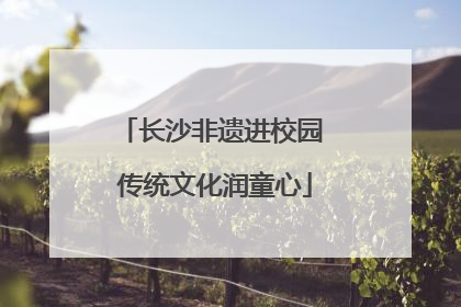 长沙非遗进校园 传统文化润童心