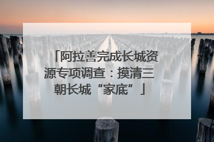 阿拉善完成长城资源专项调查：摸清三朝长城“家底”
