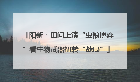 阳新：田间上演“虫粮博弈”看生物武器扭转“战局”