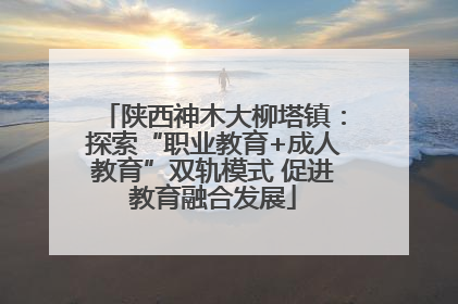 陕西神木大柳塔镇：探索“职业教育+成人教育”双轨模式 促进教育融合发展