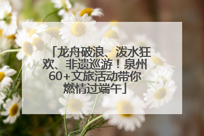 龙舟破浪、泼水狂欢、非遗巡游！泉州60+文旅活动带你燃情过端午