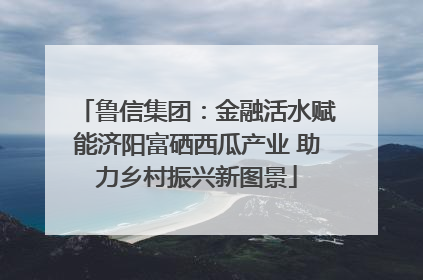 鲁信集团：金融活水赋能济阳富硒西瓜产业 助力乡村振兴新图景
