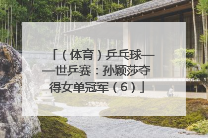 （体育）乒乓球——世乒赛：孙颖莎夺得女单冠军（6）