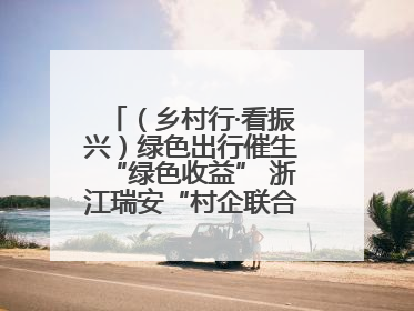 （乡村行·看振兴）绿色出行催生“绿色收益” 浙江瑞安“村企联合体”促共富