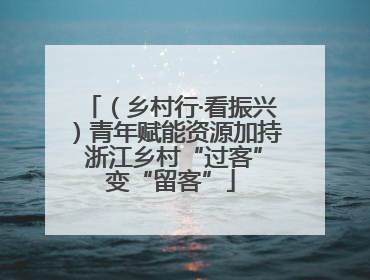 （乡村行·看振兴）青年赋能资源加持 浙江乡村“过客”变“留客”