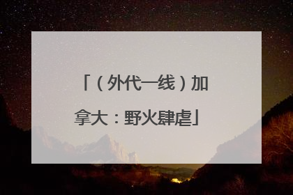 （外代一线）加拿大：野火肆虐