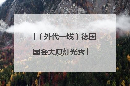 （外代一线）德国国会大厦灯光秀