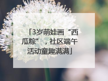 3岁萌娃画“西瓜粽”，社区端午活动童趣满满