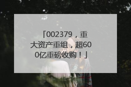 002379，重大资产重组，超600亿重磅收购！