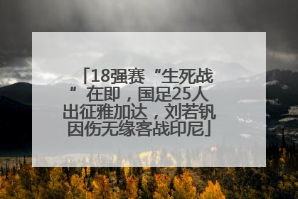 18强赛“生死战”在即，国足25人出征雅加达，刘若钒因伤无缘客战印尼