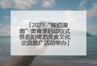 2025“味道湖南”美食季启动仪式暨岳阳啤酒美食文化交流推广活动举办