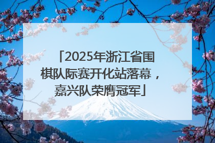 2025年浙江省围棋队际赛开化站落幕，嘉兴队荣膺冠军