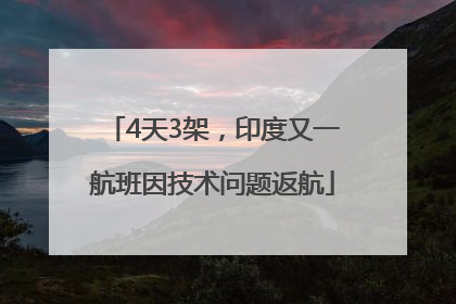 4天3架，印度又一航班因技术问题返航