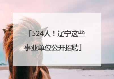 524人！辽宁这些事业单位公开招聘