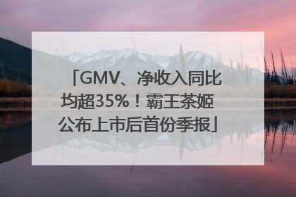 GMV、净收入同比均超35%！霸王茶姬公布上市后首份季报